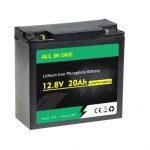 Laddningsbart Deep Cycle Lifepo4 12V 20AH litiumjonbatteripaket OEM