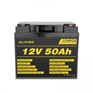 12V 50Ah uppladdningsbart Deep Cycle Lifepo4-batteripaket för elkraftsystem