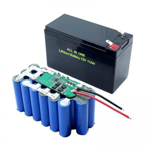 ALL IN ONE 18650 3S5P 12V litiumbatteri 11Ah uppladdningsbart litiumbatteripaket