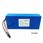 Elektrisk cykel 24 volt litiumbatteri 24V 40Ah NMC Li Ion batteripaket Laddningsbart batteri jon litium