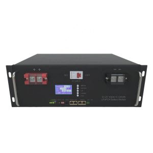 6000 cykler 48V 100Ah 5Kwh RS48 LiFePo4 solcellsbatteri med 5U skåp